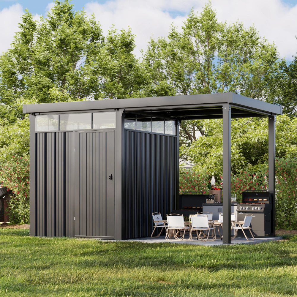 patiowell-14x7-metal-shed-with-open-sided-kitchen