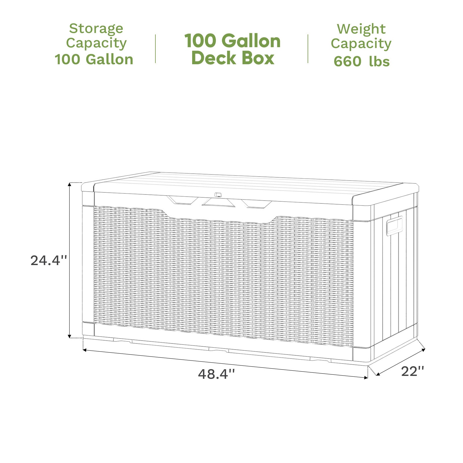 120 Gallon Deck Box description
color:black,khaki,brown,gray|Size:100