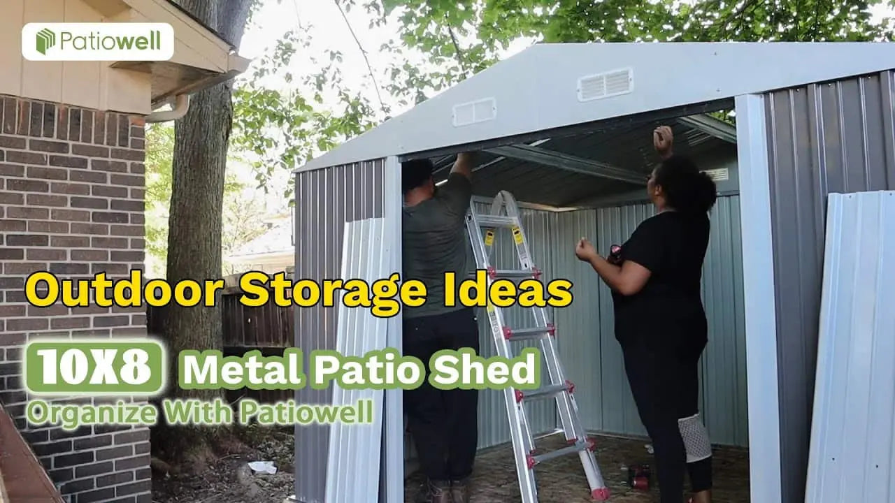 10x12 Metal Storage Shed | Patiowell