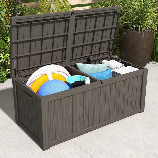 150 Gallon Deck box for storage
color:brown|Size:150