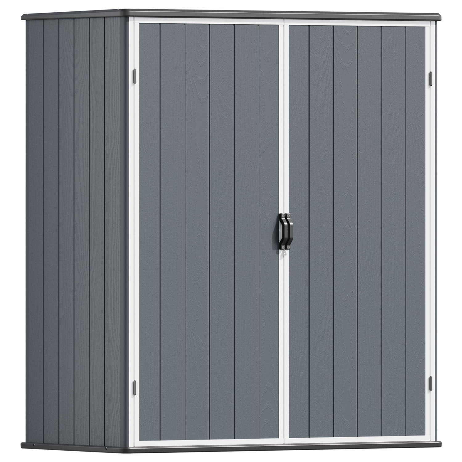 Patiowell 5' x 3' Plastic Outdoor Storage Shed with Lockable Door, for Patio Furniture, Pool Accessories and Tools