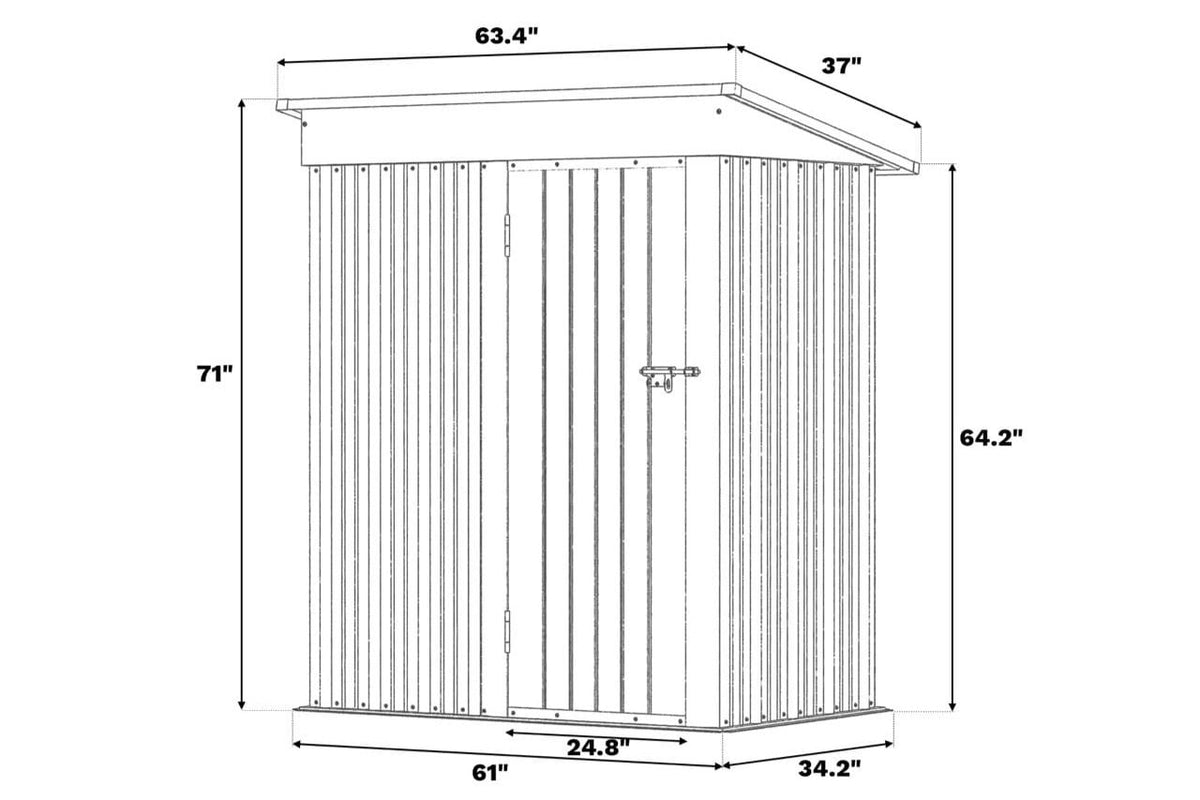 5 x 3 shed with floor