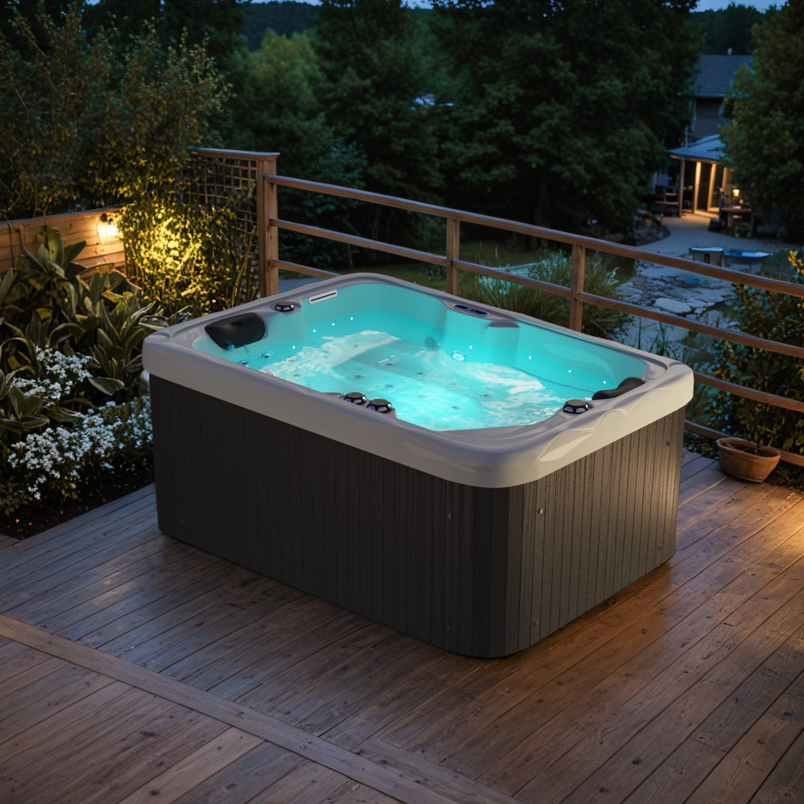 Pre-order | 2 Person Outdoor Hot Tub with Massage Jets