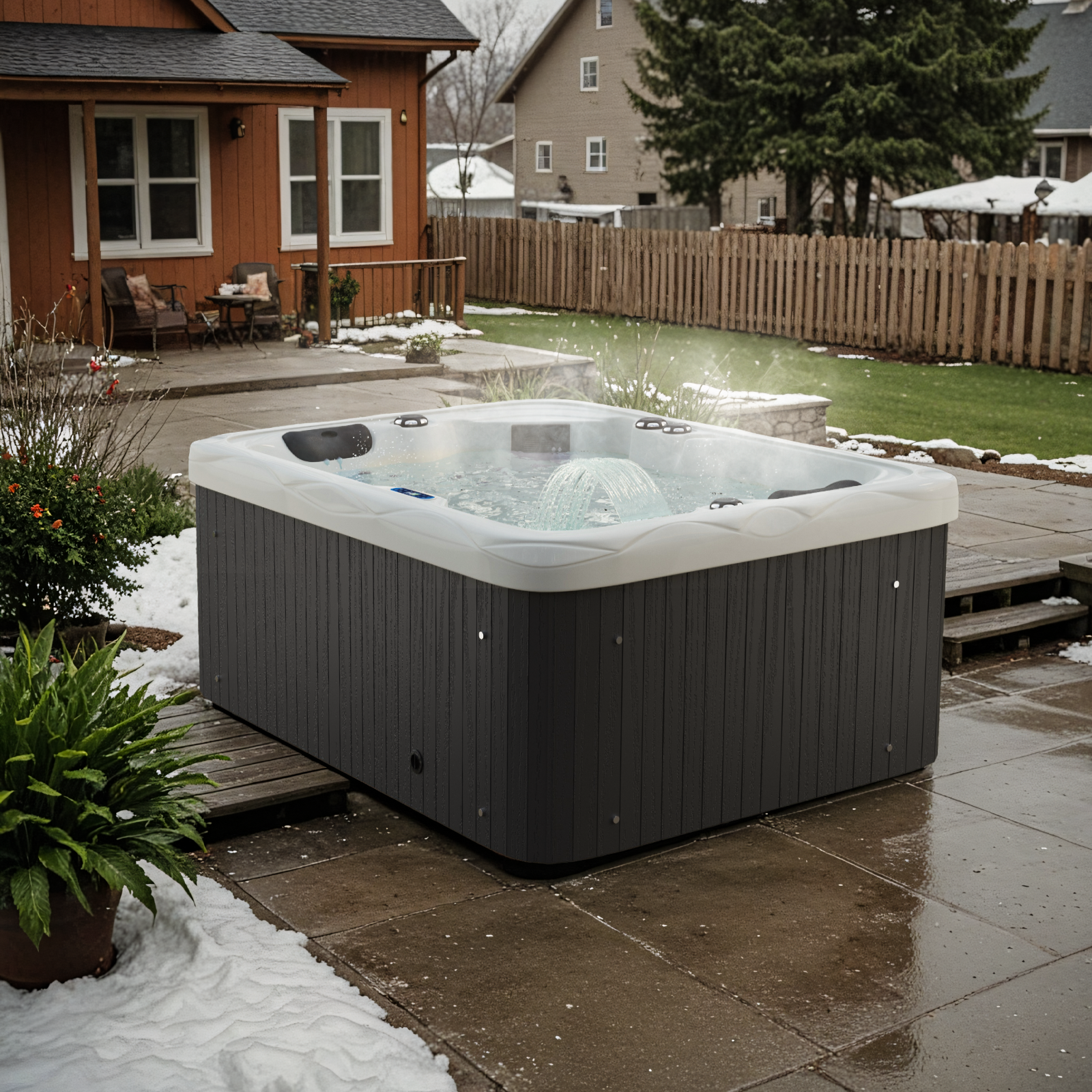 Pre-order | 2 Person Outdoor Hot Tub with Massage Jets