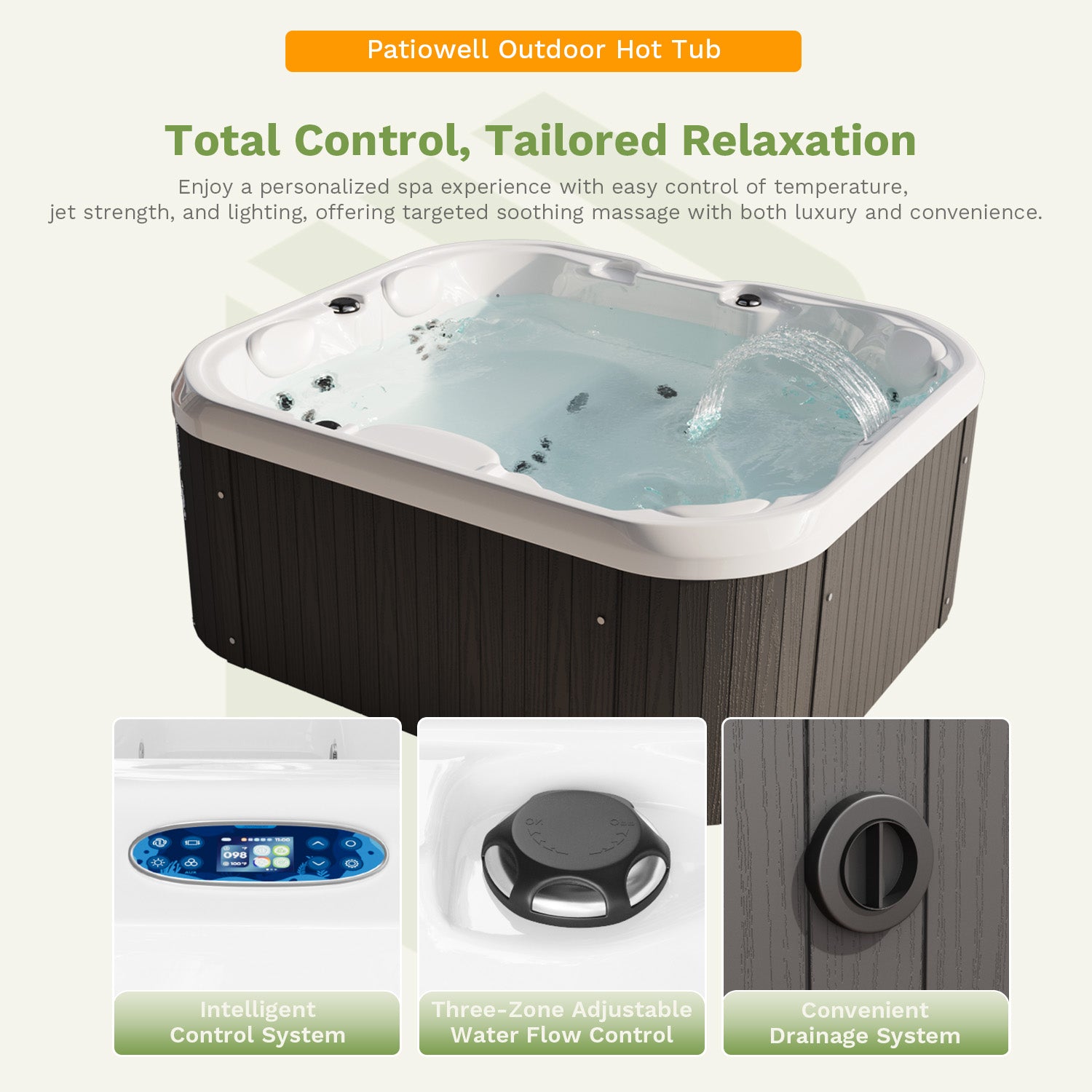 Pre-Order | 4-Person Outdoor Hot Tub for Familiy Spa