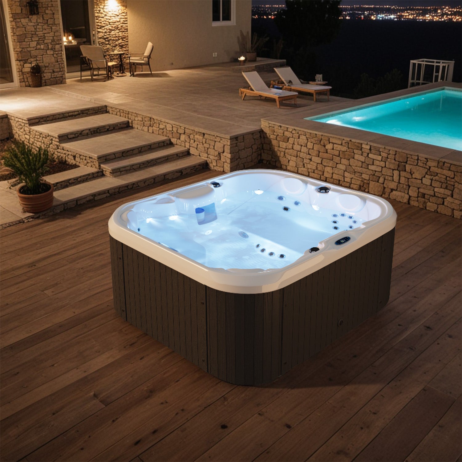 Pre-Order | 4-Person Outdoor Hot Tub for Familiy Spa