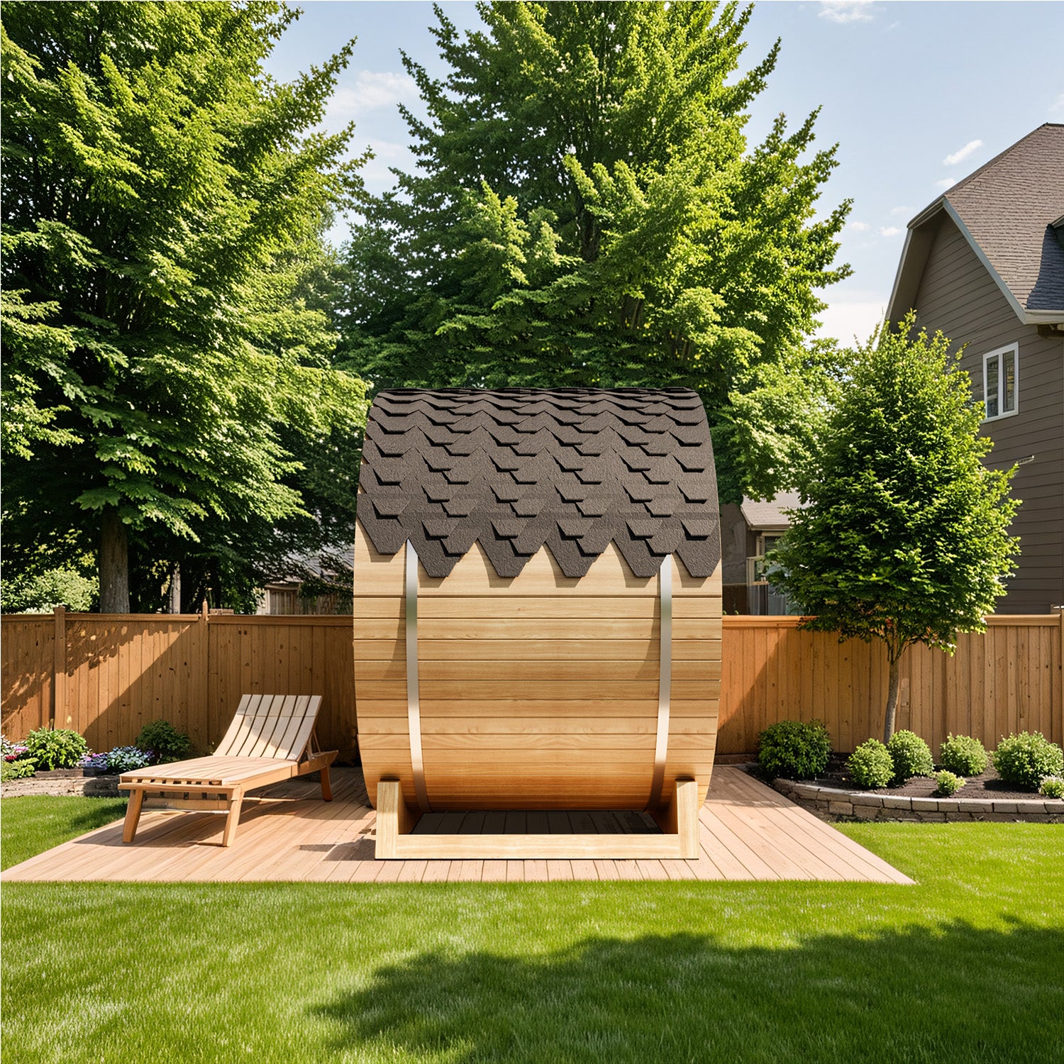 Patiowell 2-4 Person Outdoor Barrel Sauna