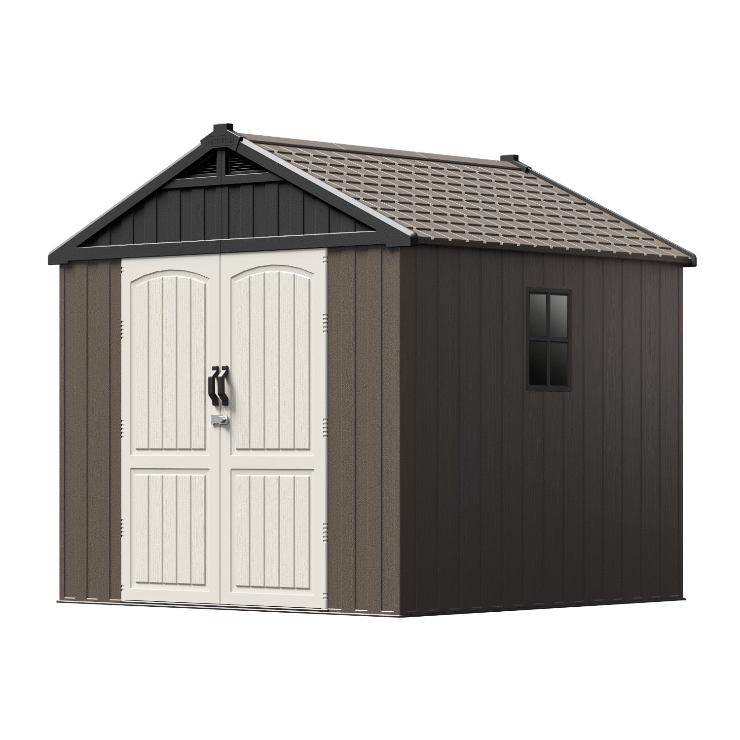 Patiowell_kick-it_8x8_plastic_shed
color:brown|Led Lighting:included