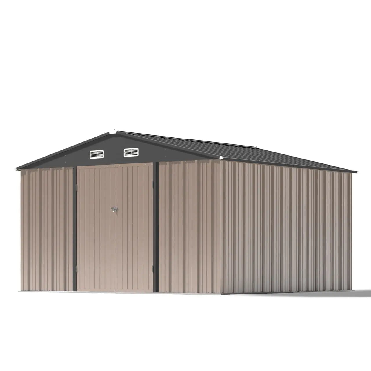 Patiowell 10x10 Metal Shed Pro With an Optional Floor Base