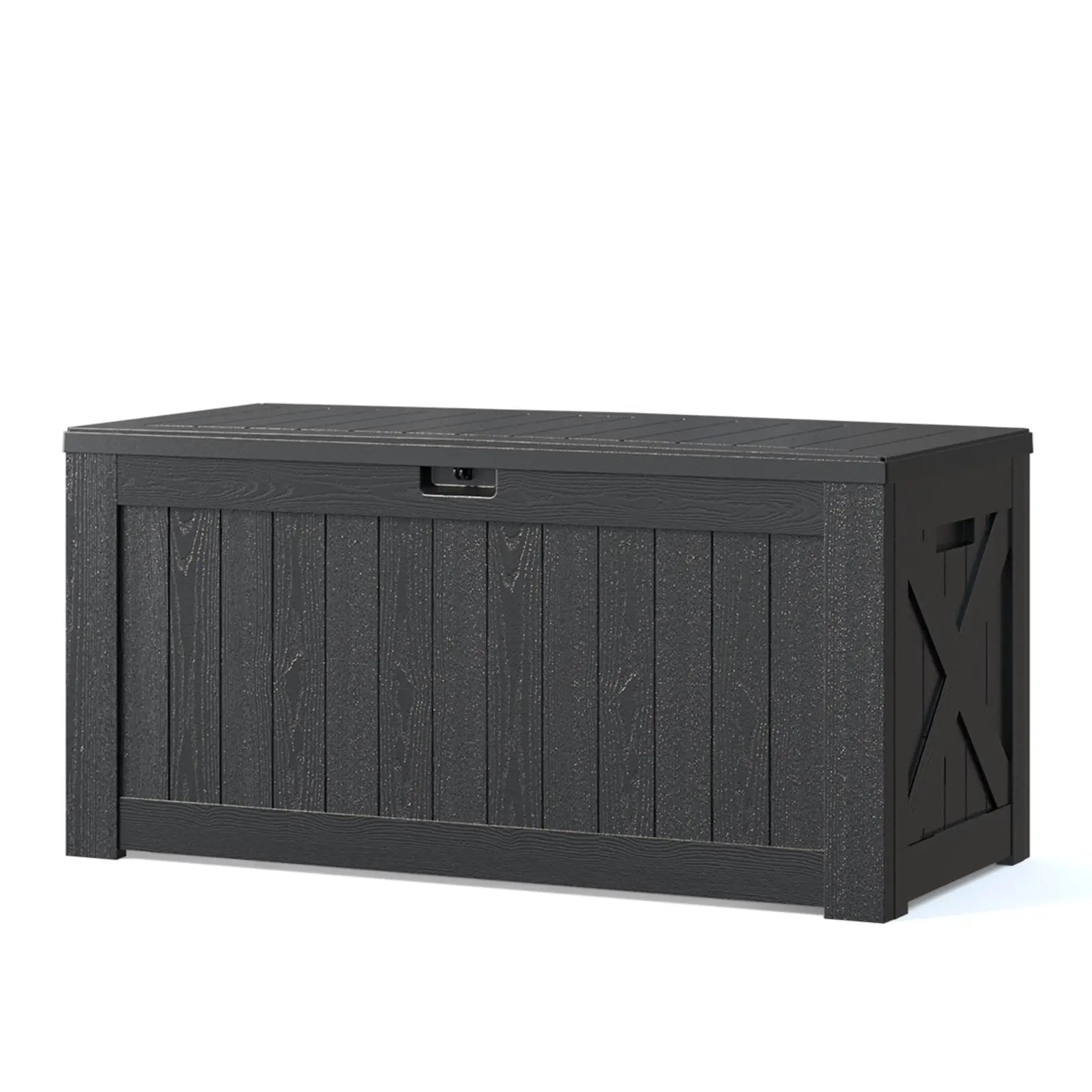 120 gallon ourdoor storage deck box ink black
