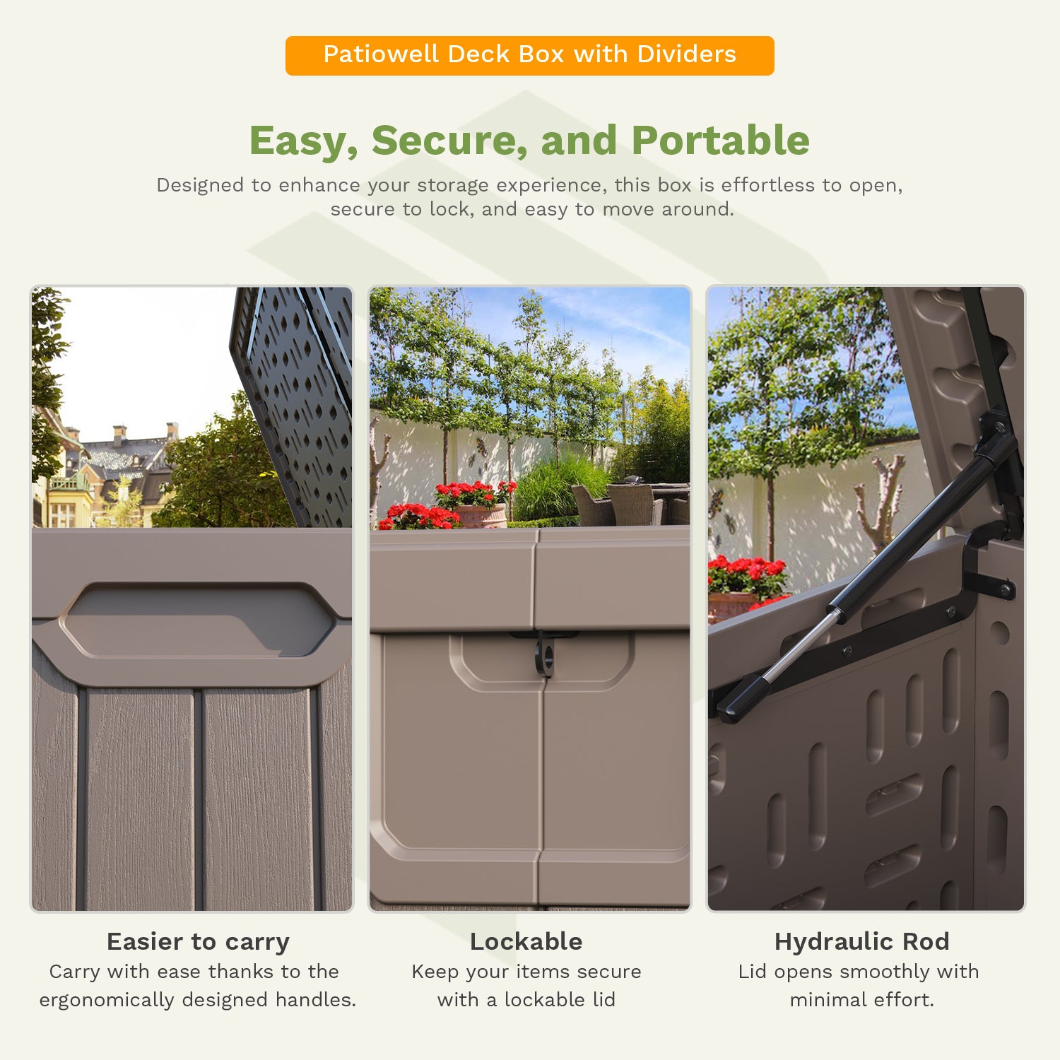 Patiowell 230 Gallon Deck Box Brown-Scene-3
color:Brown