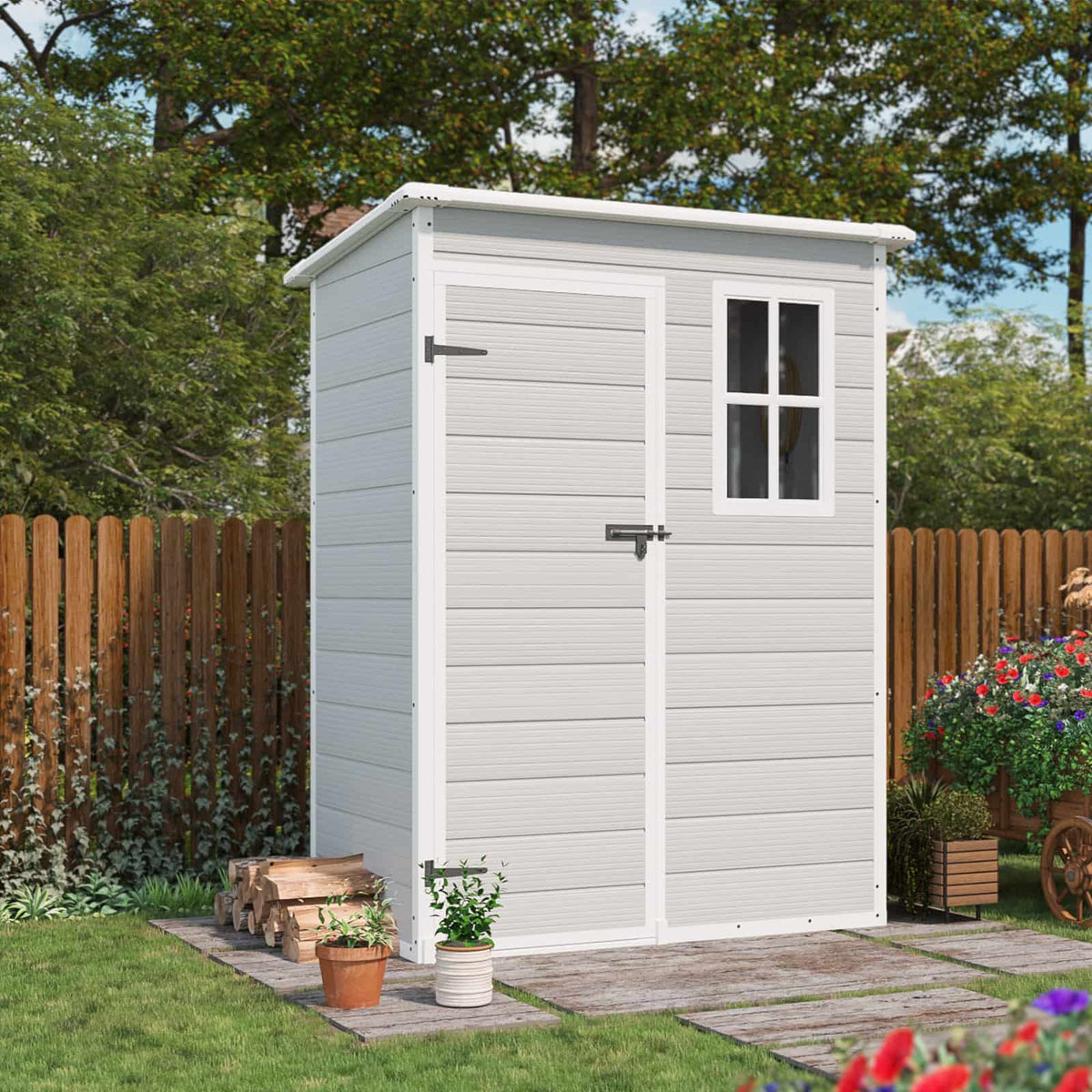 5x3 Plastic Shed Pro | Patiowell