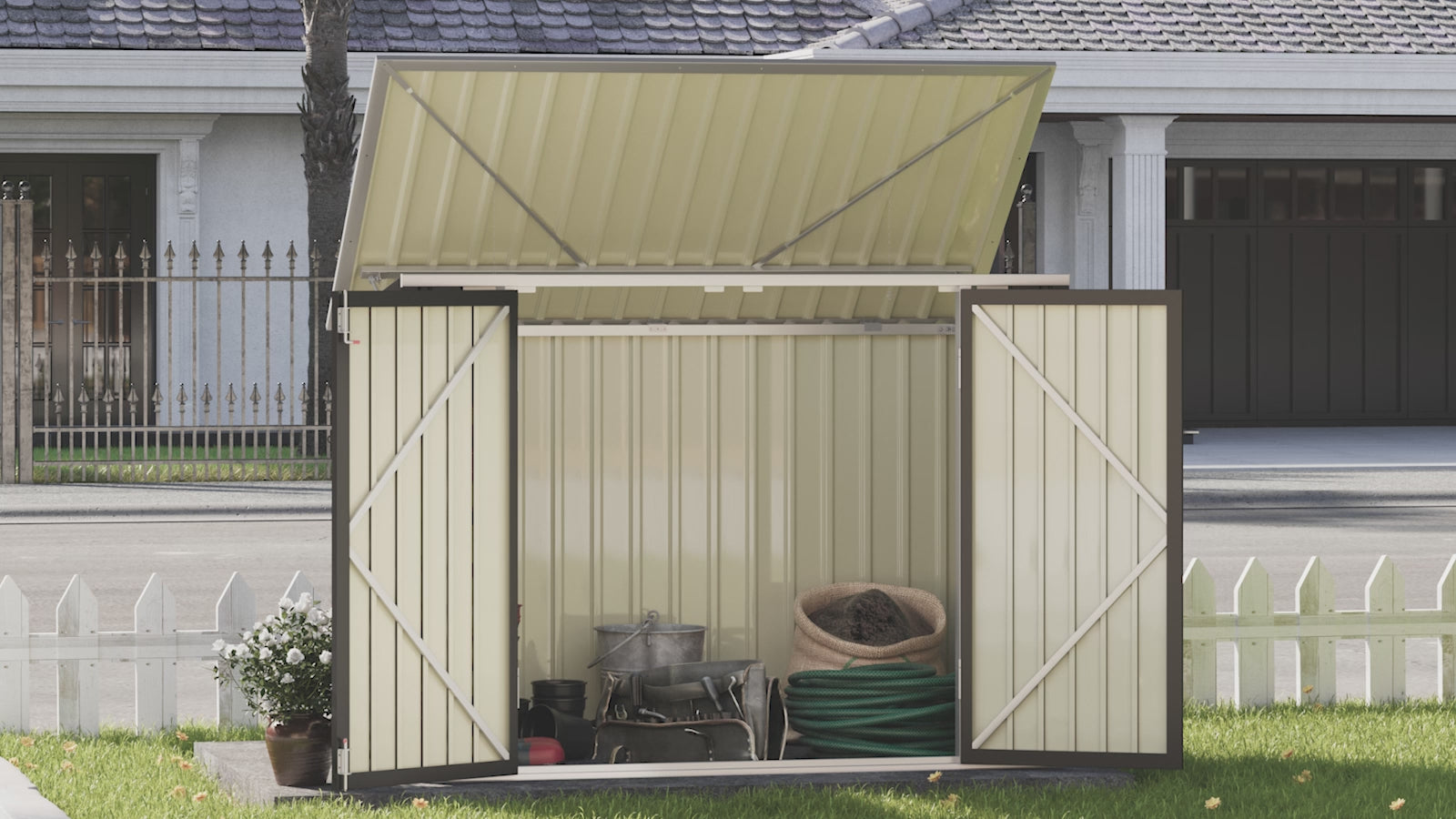 6x3 metal bike storage shed Various uses