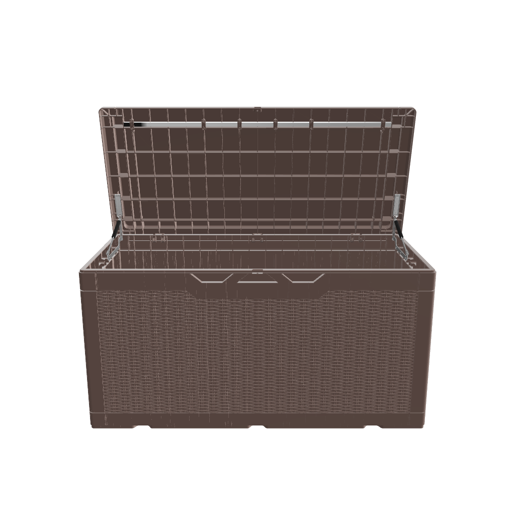 100 gallon outdoor storage deck box with cushion vr model color:Khaki,Coffee Brown,Light Gray,Ink Black|style:with cushion