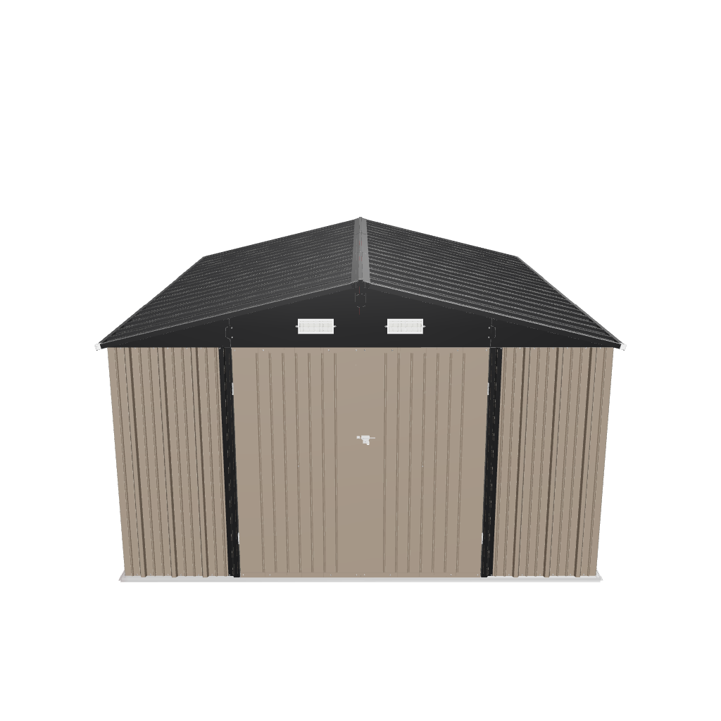 patiowell-10x12-large-storage-metal-shed
color:Khaki,cool gray|style:without floor base,with floor base