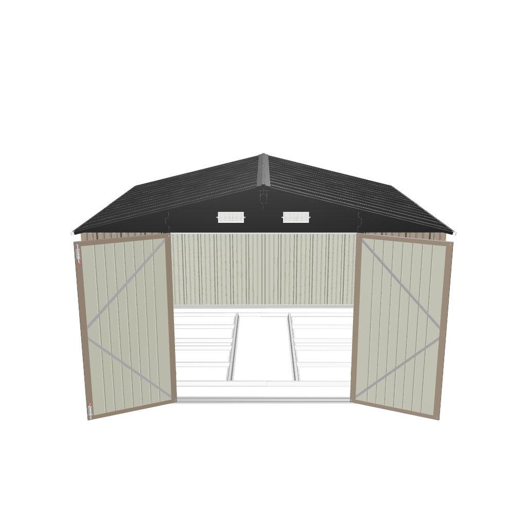 patiowell 10x8 metal storage shed 
 color:Khaki,cool gray|style:without floor base,with floor base